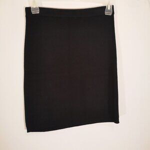 Schwiing Ladies Size Medium Black Knit Straight Skirt w/ Elastic Waist